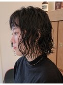 ボブ×くるくるパーマ