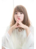 濡れ髪　切りっぱなし　オリーブカラー　セミウェットウェーブ