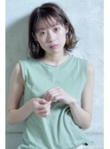 ウルフショート/外巻きパーマ/サイドバング/マロンブラウン所沢