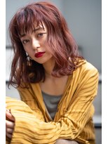 ケアリー 武蔵小杉(Carelly)&nbsp;大人かわいい前髪セシルカットココアブラウンフリンジウェーブ