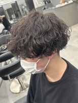 オーバルバイアピッシュ(OVARL by apish) ゆるふわ波巻きパーマ/波ウェーブツーブロック耳だしショート