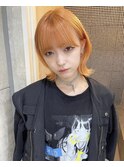 中性ウルフレイヤーカットロングウルフカット姫カット姫ウルフ