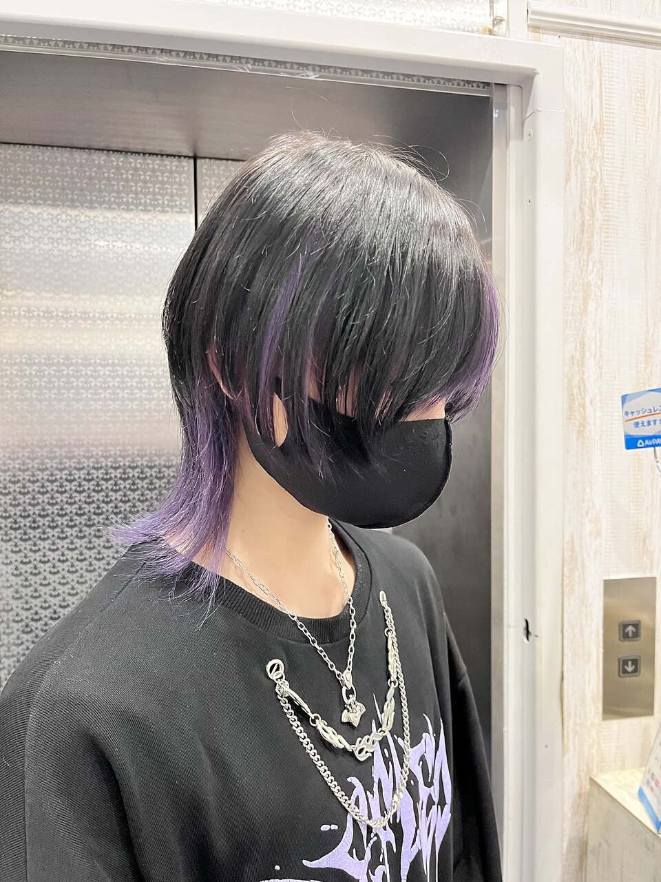メンズウルフ パープル×ブラック：L185830529｜ファイブバイジエクト