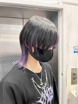 ファイブバイジエクト 堀江(FIVE by The Ect) メンズウルフ パープル×ブラック