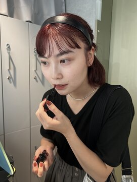 リラス 博多(rilas) レッドカラー　ブリーチあり　レッドブラウン　ほっこりブラウン