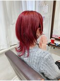 ピンクレッドカラー