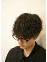 メンズギフト(men's GIFT)&nbsp;刈り上げツーブロックツイストスパイラルパーマメンズマッシュ