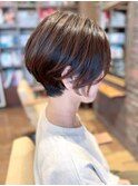 40代、長めバング大人めショート!