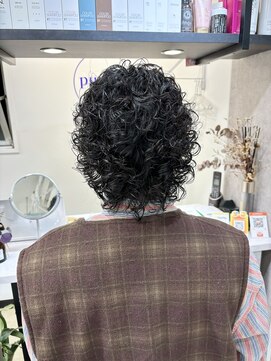 パープル(purple) メンズプードルパーマ