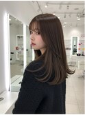 美髪/ワイドバング/レイヤーカット/くすみベージュ/新小岩駅