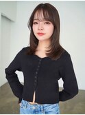 ANGELICA 暖色ブラウンカラー 内巻きレイヤーカット