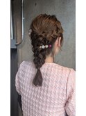 編みおろしアレンジヘアセット♪