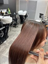 ファビ 渋谷(Fab) くびれヘア/暗めカラー/アプリコットオレンジ/縮毛矯正