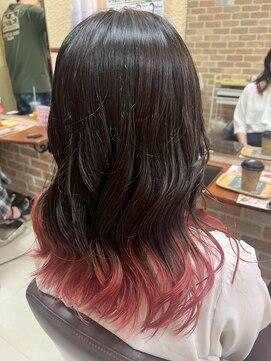 セットアップ 倉敷美和店(SET-UP) ピンクカラー/裾カラー/愛されウェーブミディ/波ウェーブ/小顔
