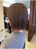 切っぱなしボブ/髪質改善/白髪ぼかし