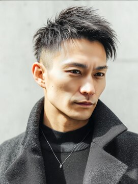 カットもパーマもイケメンパラダイス Men's天王寺 Men's ドライ束感ショートフェード
