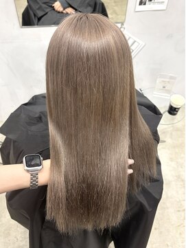 福井ミルクティーベージュ透明感ダブルカラー学生