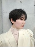 顔周りレイヤー前髪ショートカット縮毛矯正西葛西