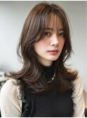 レイヤーカット髪質改善カラー透明感カラー顔まわりカット