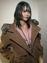 スリット(slit)&nbsp;ディープグリーン×ピンクデザインカラー