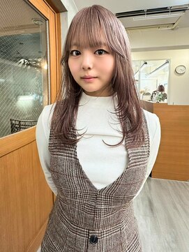 リアン(Lien) ハイブリーチ/ピンクブロンド/レイヤーロング