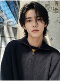 お洒落な大人men's/ソフトウルフ/センターパート/韓国/銀座駅