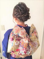 振袖ヘアセット　着付け　着物　成人式　小顔アップ