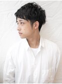 無造作ルーズパーマ×ツーブロック