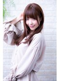 デザインカラー丸みショート無造作カールボブディロングヘアー