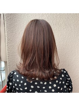 ワット 新宿店 【W-ワット-新宿店 yumi】ブリーチなし ピーチベージュ