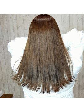 モグ(mog.) サンドベージュ切りっぱなしロング