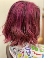 ヘアーアンドチャット リンク 三軒茶屋店(hair&chat LINK) 少し目立ちたい？派手なピンクカラー。