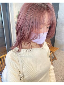 ルーフ 町田店(LUFE) チェリーピンク×顔まわりレイヤー 担当anna