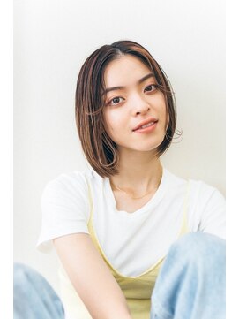 ピズム(PISM) Aラインボブ/前髪なしショート/ミニボブ/ショコラアッシュ