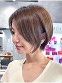 30代40代50代　大人女性/前髪ありショートボブ/ショートヘア