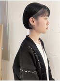 "久保田"ミニボブぷつっとカットインナーカラーアッシュグレー