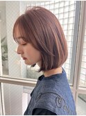 大人可愛いタッセル風ボブ20代30代40代レイヤーボブ