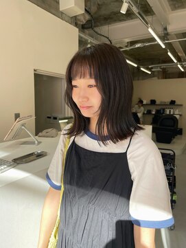 ツキヘア(TUKI hair) 外ハネロブ × アッシュブラウン