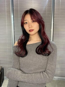 アルカナ 明治神宮前原宿(ARCANA) レッドカラー/顔まわりレイヤー/ハイトーン/ブリーチ