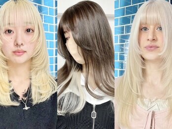 ウィコ 新宿(WICO)の写真/<韓国風レイヤーカット×ハイトーンカラー>トレンドを抑えたデザイン*[新宿駅/ダブルカラー/ケアブリーチ]