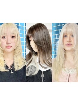 <韓国風レイヤーカット×ハイトーンカラー>トレンドを抑えたデザイン*[新宿駅/ダブルカラー/ケアブリーチ]