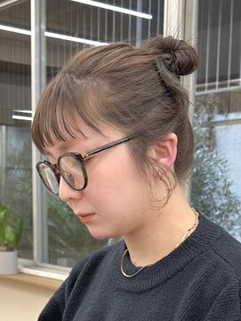 パークレーン アイス イヴェン(park lane ICI yeven) ブリーチなしオリーブベージュ透明感グレージュ おくれ毛/momoka