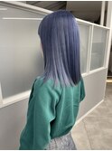 ブリーチハイトーンブルーシルバーくすみカラー