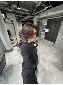 NEXTNEO石井ロングセンターパートウルフオリーブグレージュカラ-