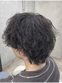 熊本メンズカット MEN'S HAIR 波巻きスパイラル ウルフ