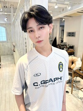 リコバイアフロート(riko by afloat) メンズショート/ナチュラル/センターパート[メンズカット竹田]