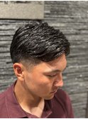 ショートフェード×七三風セット