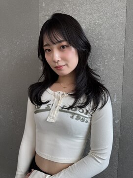 ロンドポレール 北千住(Lond polaire) くびれヘア/アプリコットオレンジ/韓国/ボブ/レイヤー/前髪