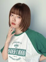 トリッカ 銀座(tricca)&nbsp;ベージュカラー/ボブ/顔まわりレイヤー/前髪/イメチェン