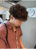 シャドウパーマ メンズパーマ 波巻きパーマ 刈り上げ